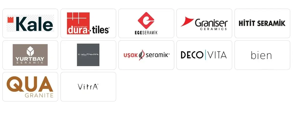 Kullandığımız fayans ve seramik markaları